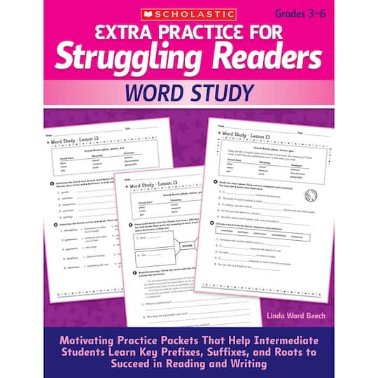 Scholastic Teaching Resources Extra Practice for Struggling Readers: Word Study, Grades 3-6